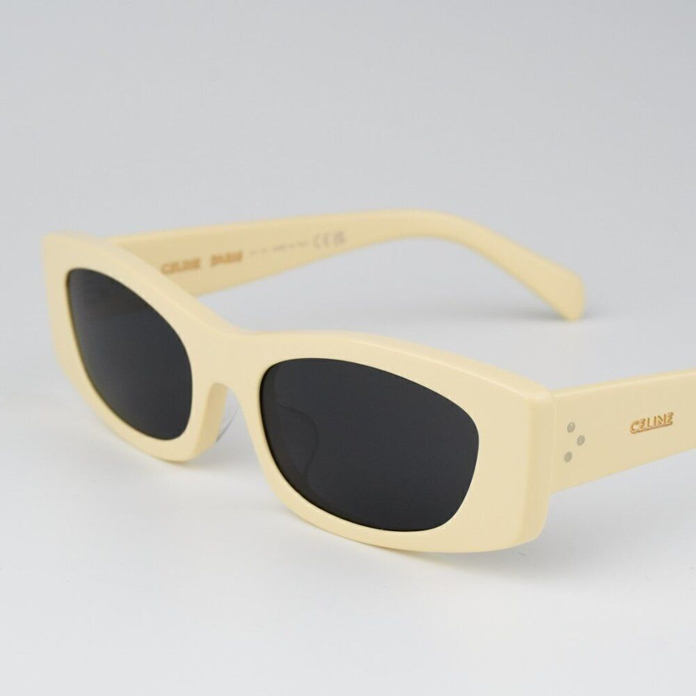 SALE! NEW Celine CL40245U 39A Butter Beige Smoke Geometric Unisex Sunglasses - Picture 7 of 11
